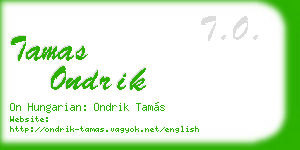 tamas ondrik business card